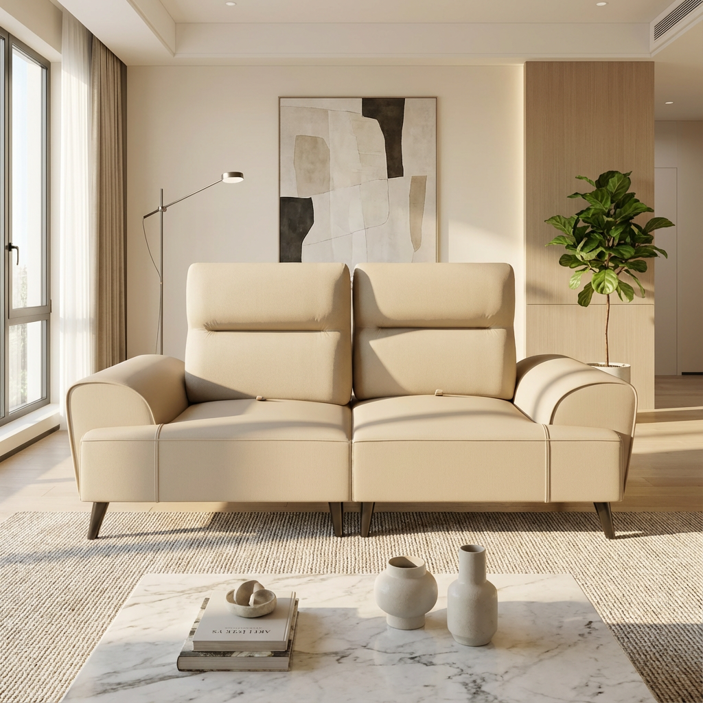 Brylor Fabric Adjustable Backrest Sofa (Pet Friendly & Easy Clean)