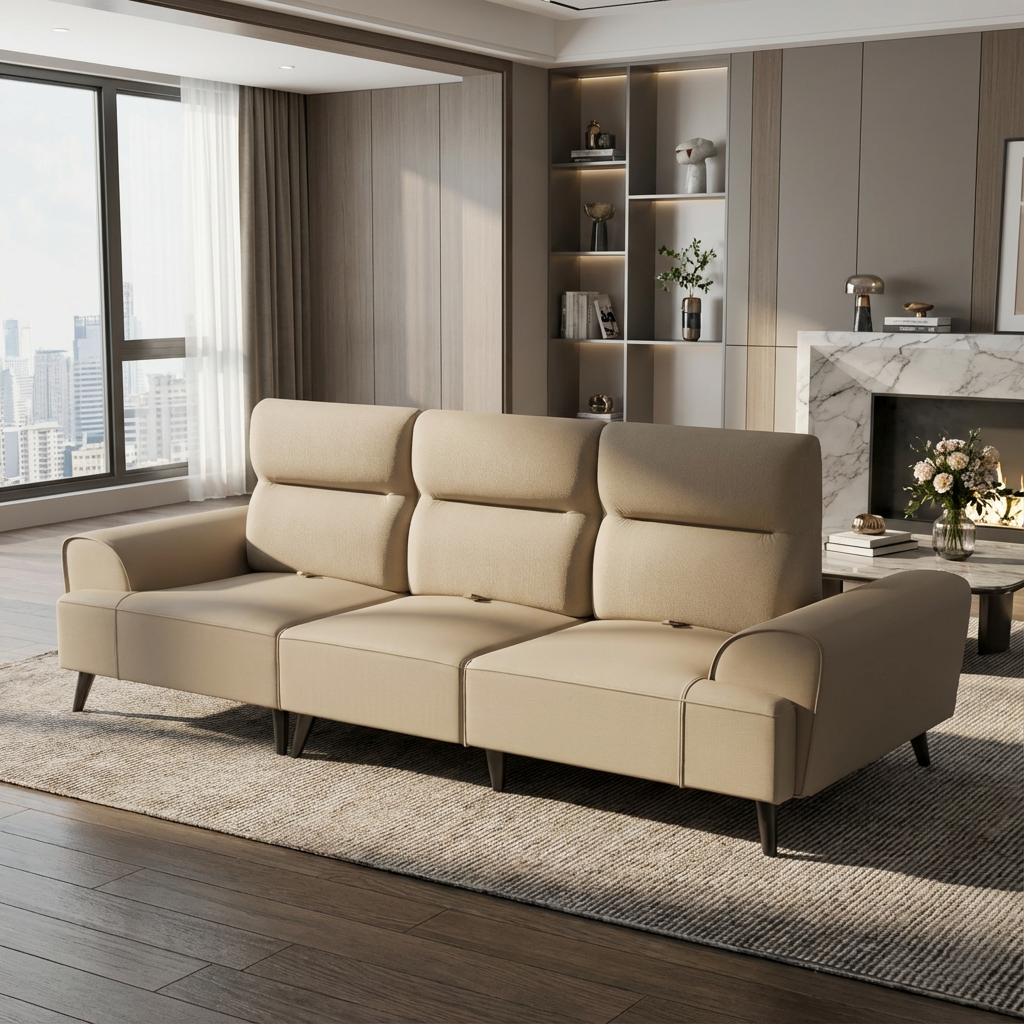 Brylor Fabric Adjustable Backrest Sofa (Pet Friendly & Easy Clean)