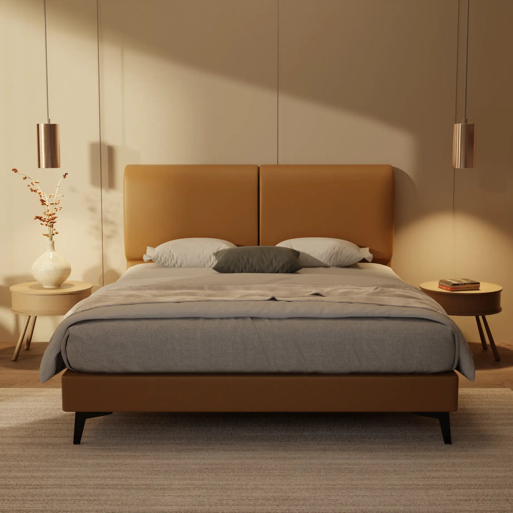 Gretelle Genuine Leather Divan Bed Frame XYXBED