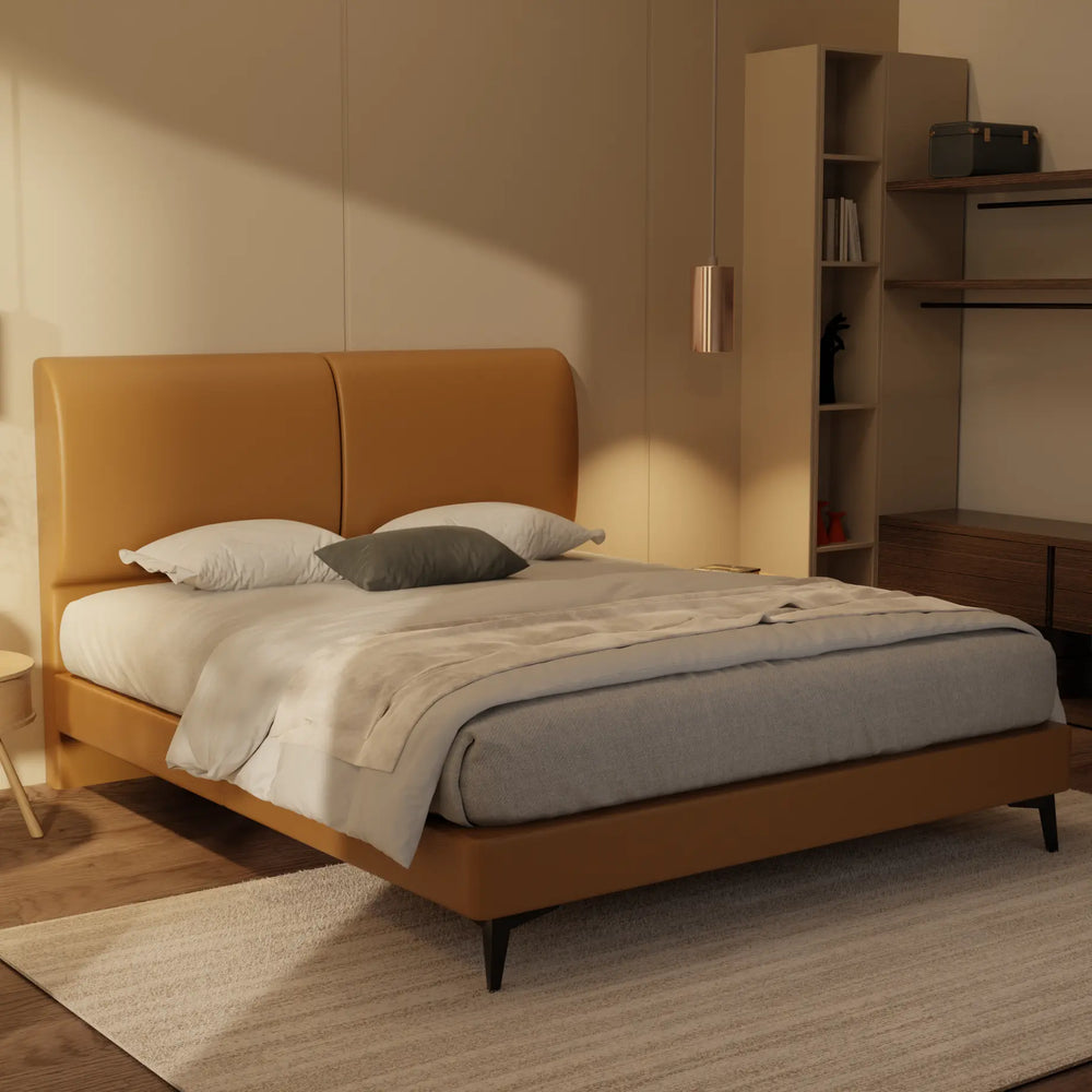 Gretelle Genuine Leather Divan Bed Frame XYXBED