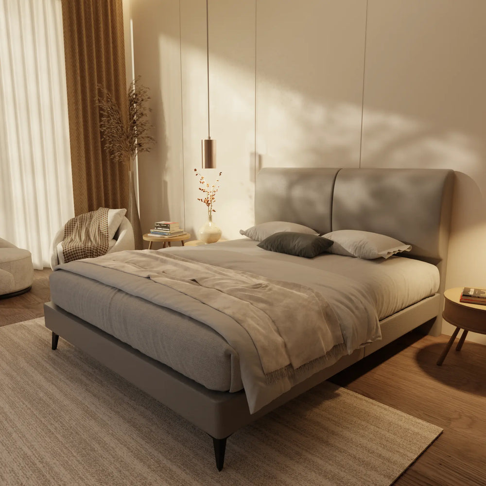 Gretelle Genuine Leather Divan Bed Frame XYXBED