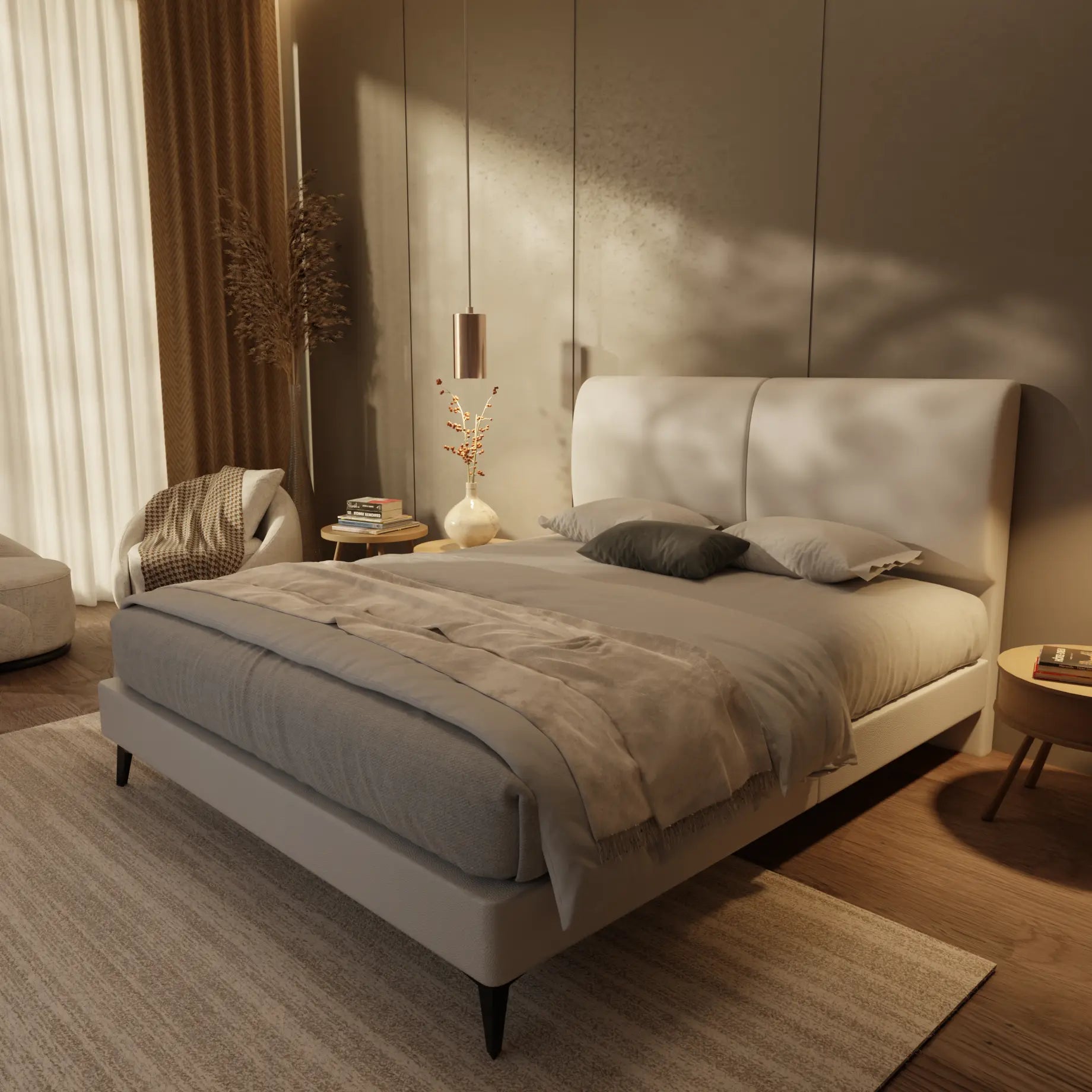 Gretelle Genuine Leather Divan Bed Frame XYXBED