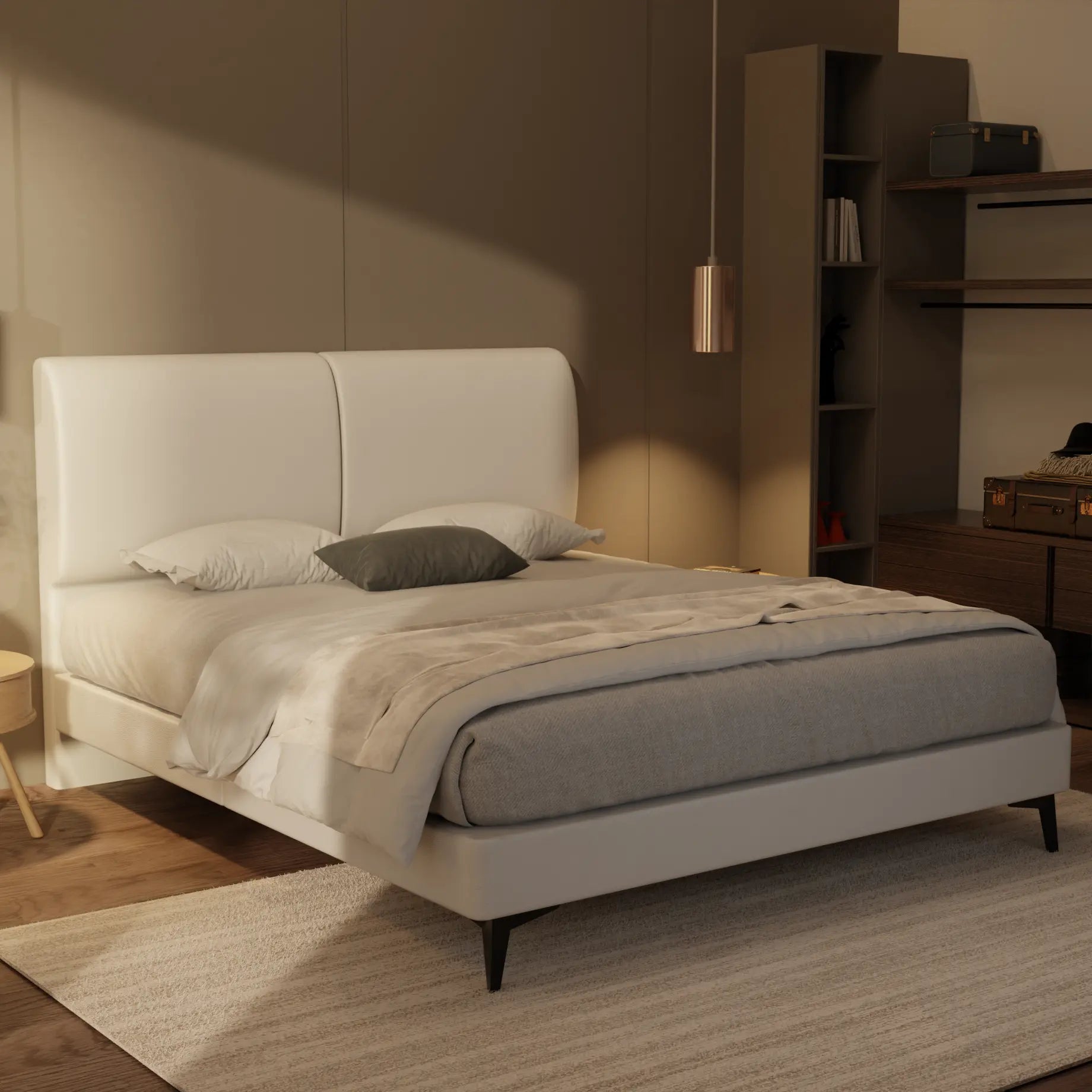 Gretelle Genuine Leather Divan Bed Frame XYXBED