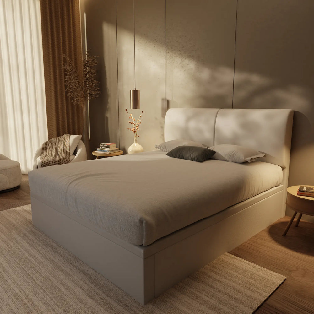 Gretelle Genuine Leather Storage Bed (Gas Lift) XYXBED