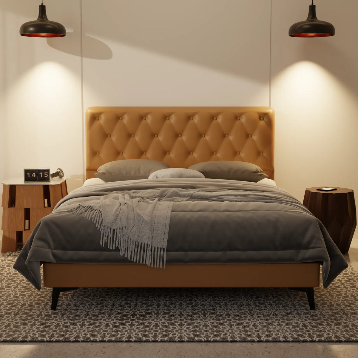 Wimble Genuine Leather Divan Bed Frame XYXBED
