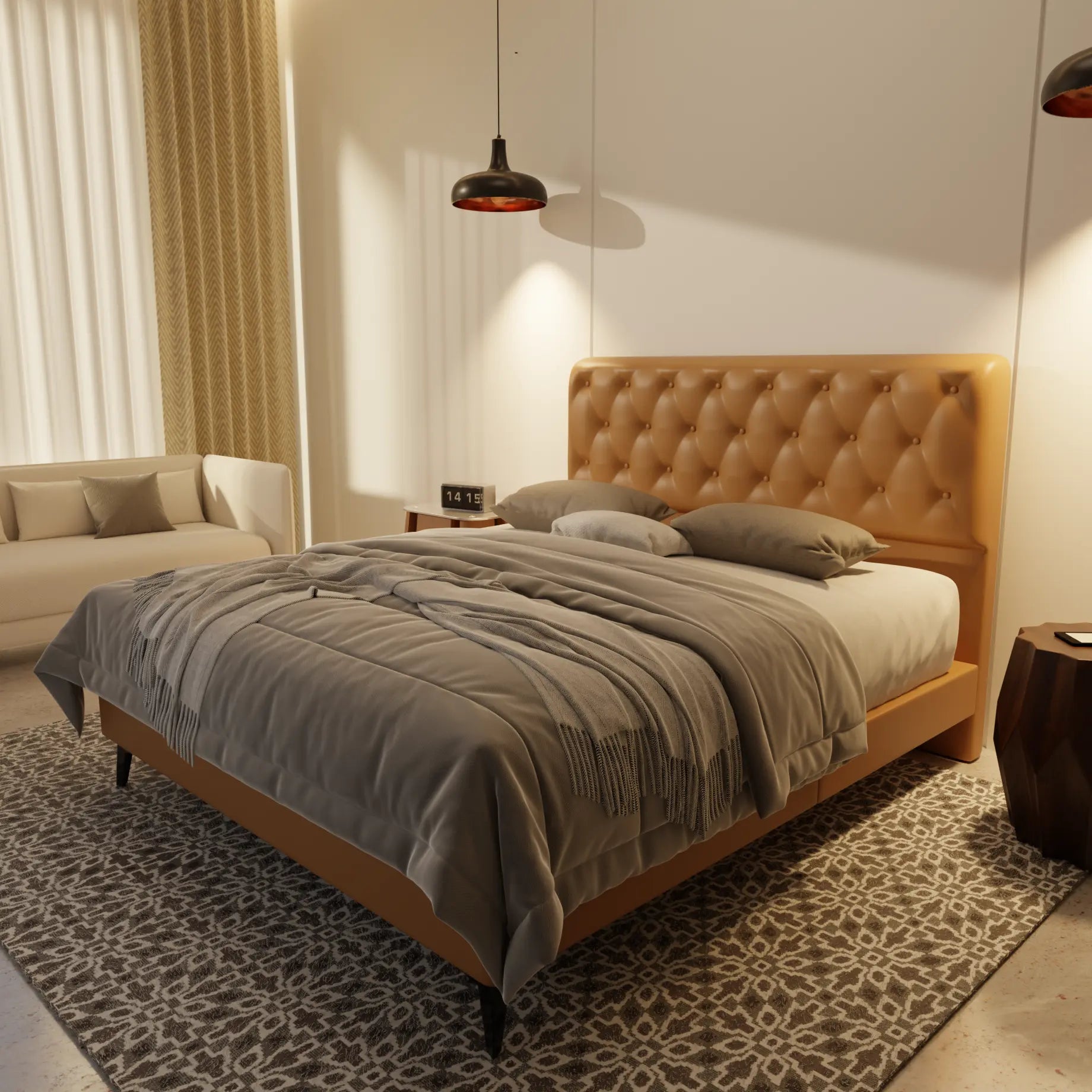 Wimble Genuine Leather Divan Bed Frame XYXBED