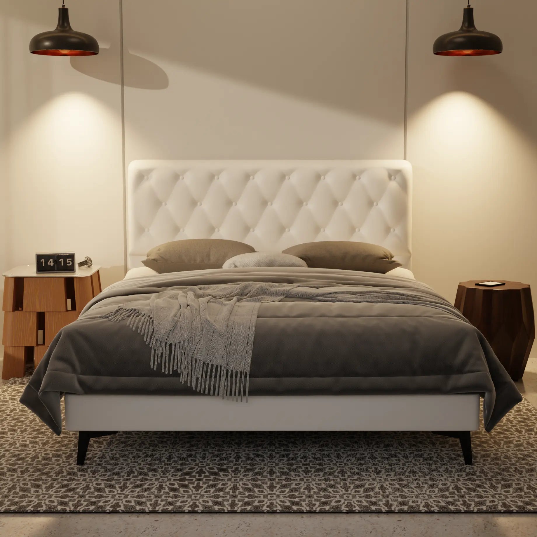 Wimble Genuine Leather Divan Bed Frame XYXBED