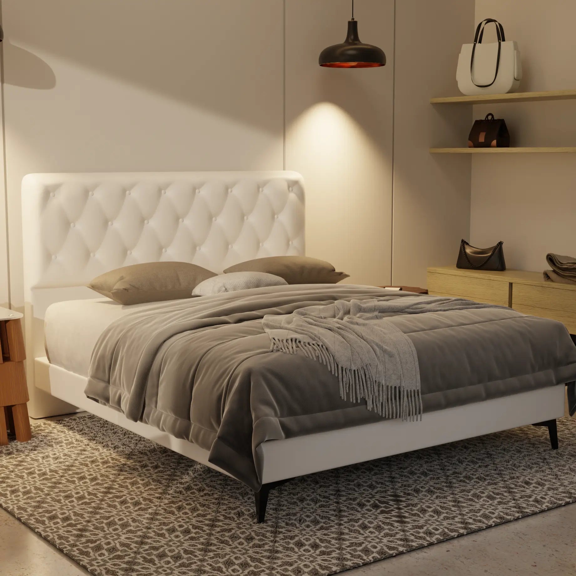 Wimble Genuine Leather Divan Bed Frame XYXBED