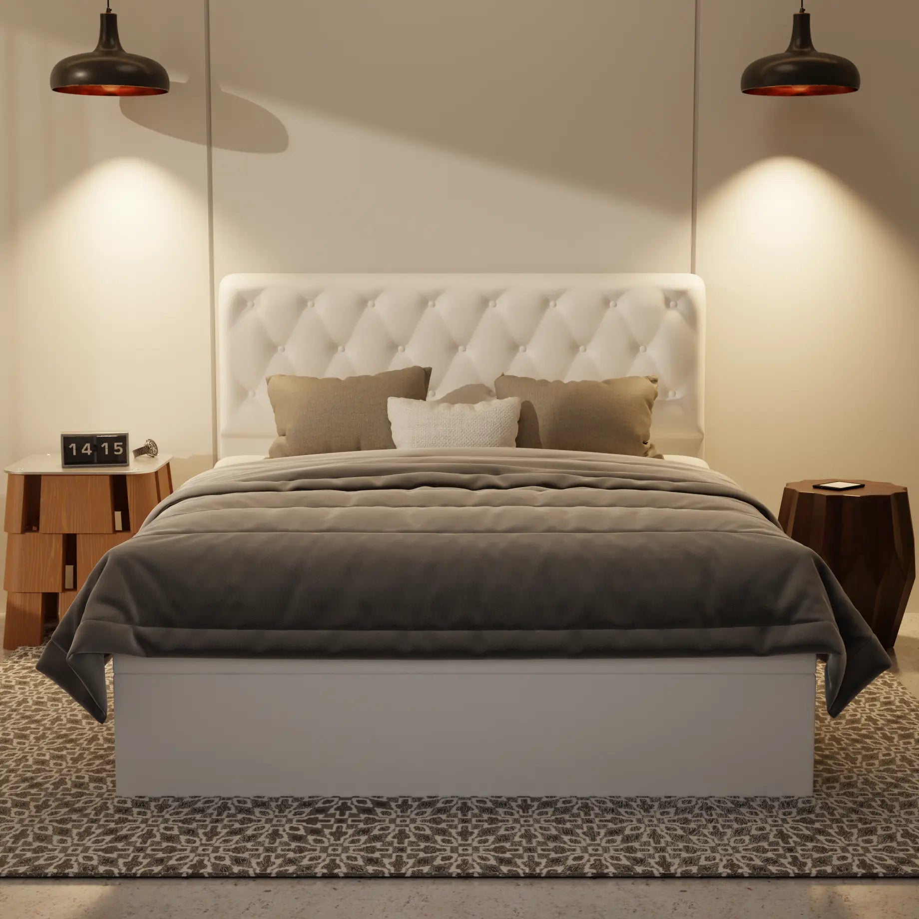 Wimble Genuine Leather Storage Bed (Gas Lift) XYXBED