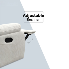 Yanor Fabric Recliner L-Shaped Sofa (Pet Friendly & Easy Clean)