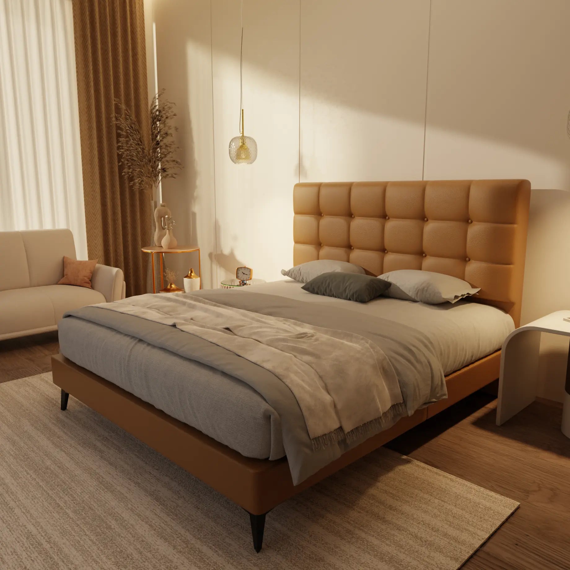 Mancine Genuine Leather Divan Bed Frame XYXBED