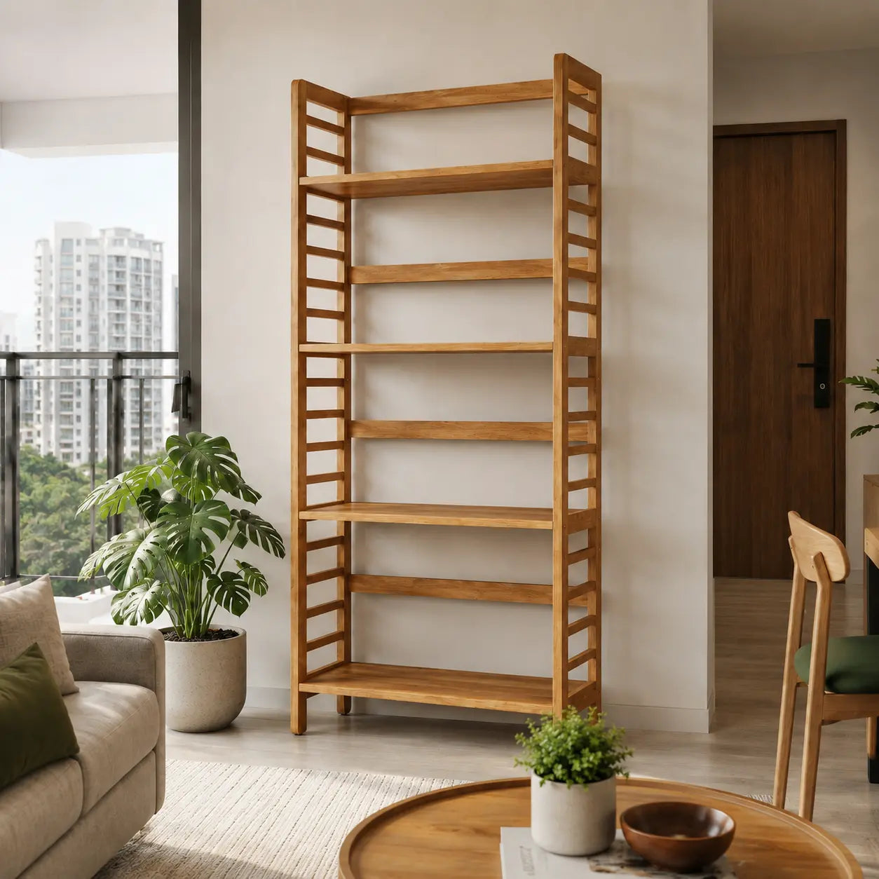 Fuyu Solid Wood Bookshelf FM