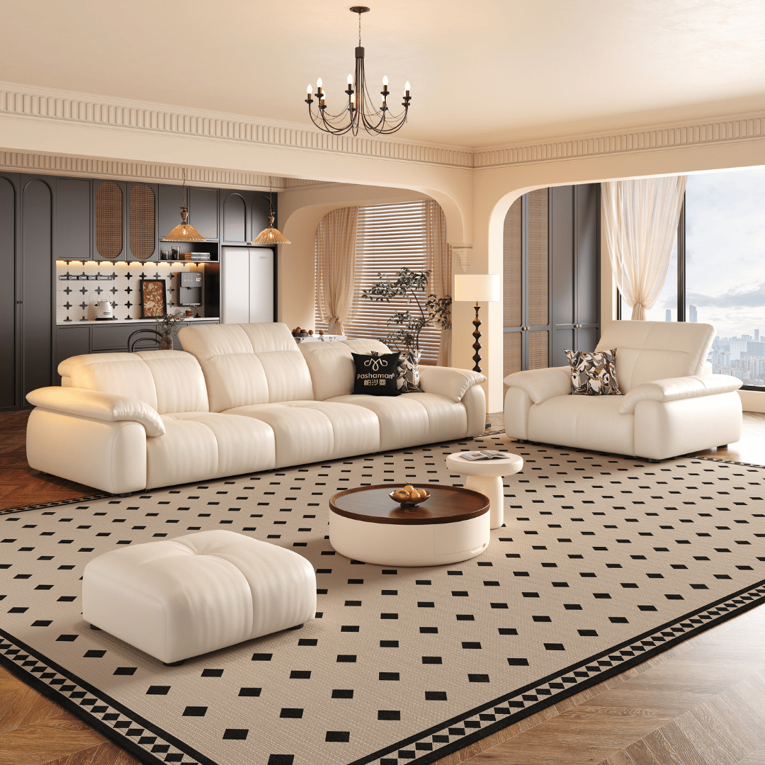 Wriggs Leather Electric Sofa Bed (Water Repellent & App + Remote Control)