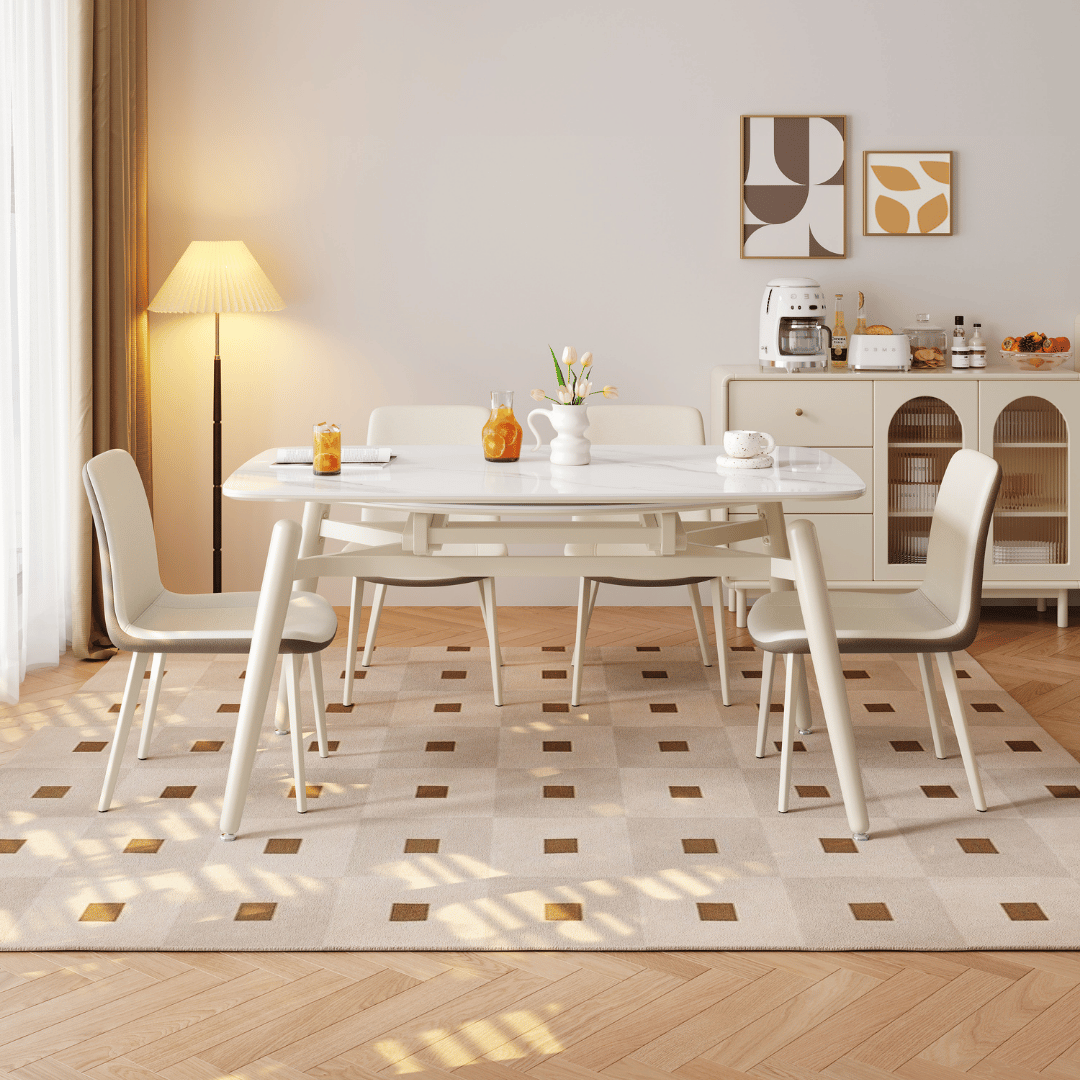 Verilon White Extendable Dining Set