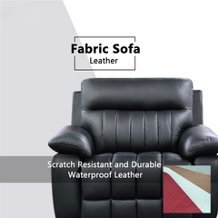 Ervon Genuine Leather Recliner Sofa