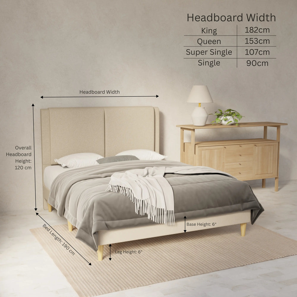 Vance Genuine Leather Bed Frame SSE