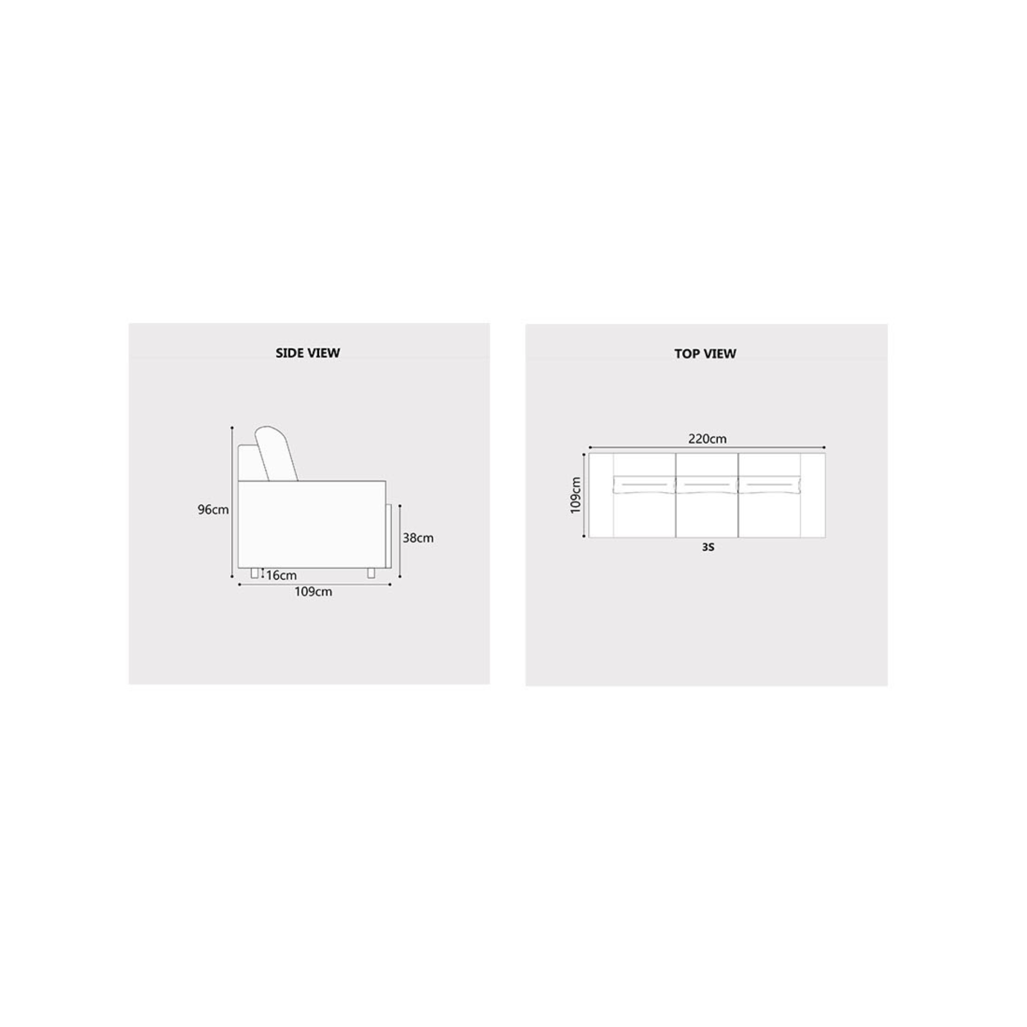 Nyros Fabric Adjustable Backrest Sofa (Pet Friendly & Easy Clean)