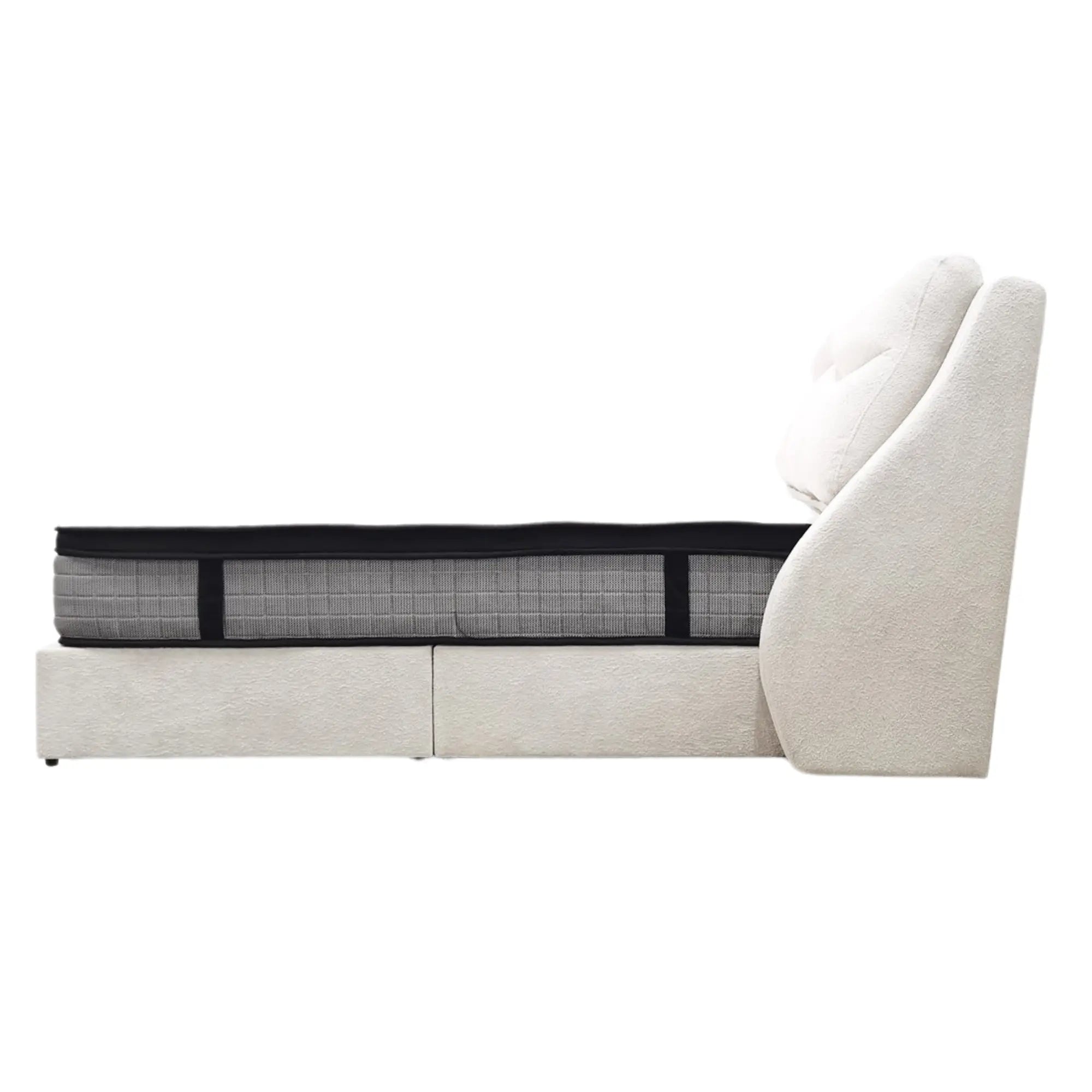 Enso Fabric Headboard Storage Bed Frame (Pet Friendly & Easy Clean)