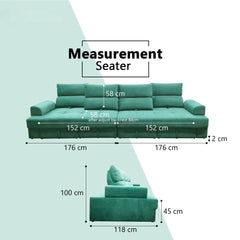 Arlon Fabric Adjustable Backrest Storage Sofa (Pet Friendly & Easy Clean) KH