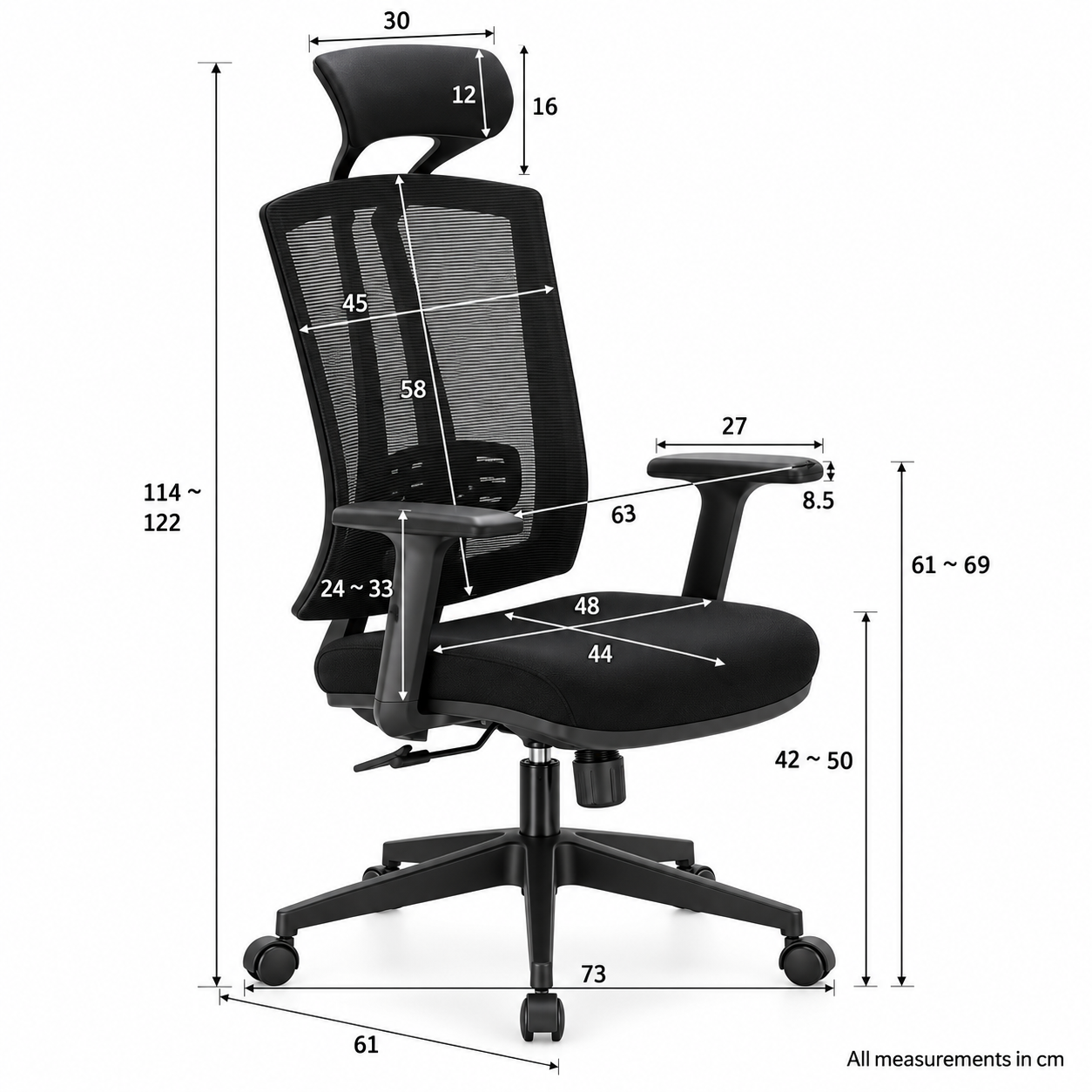 Pavento High Back Mesh Office Chair