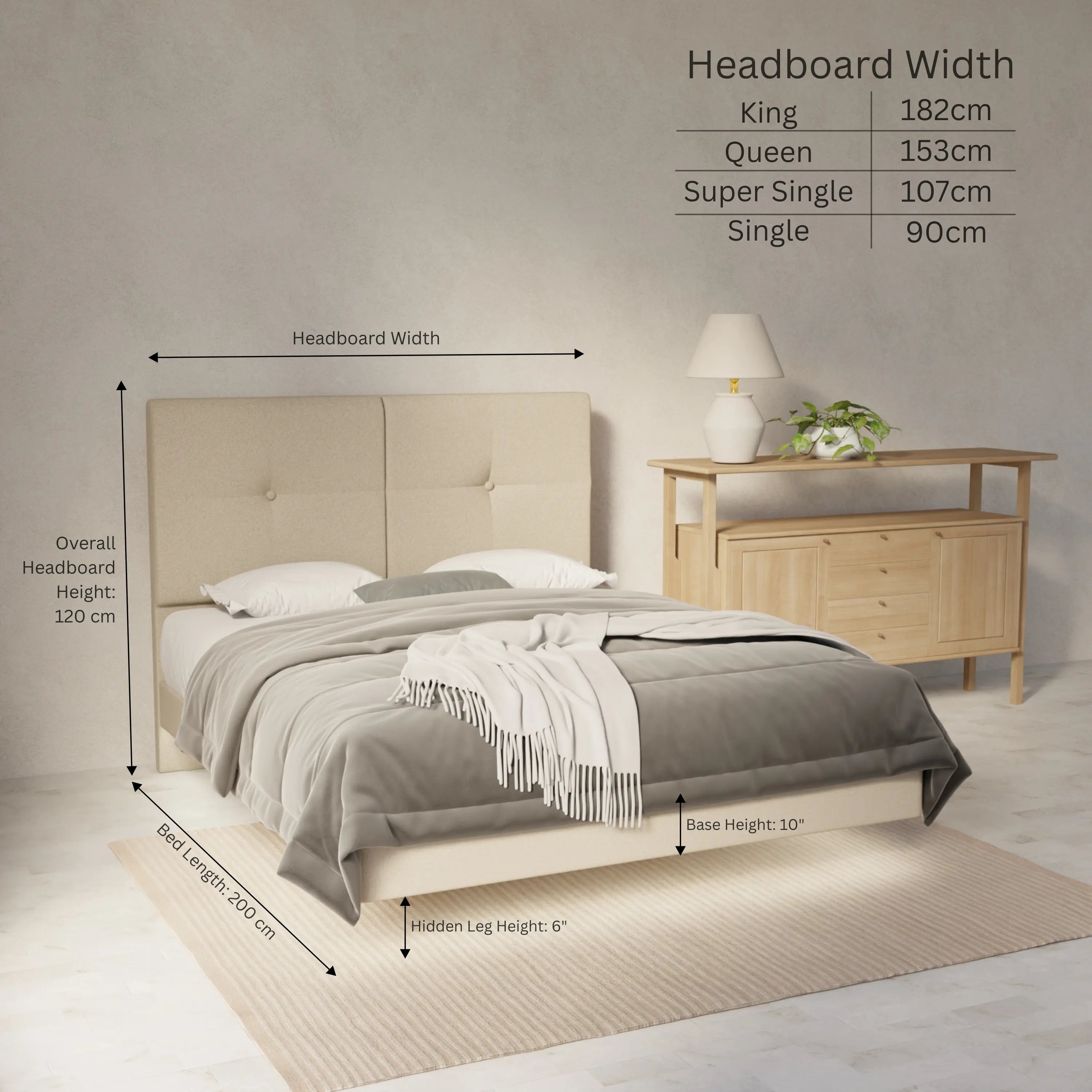 Rylan Genuine Leather Floating Bed Frame (With LED) SSE
