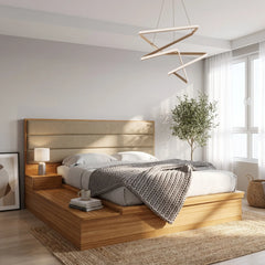 Vintora Wooden Platform Storage Bed Frame ZF