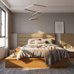 Vintora Wooden Platform Storage Bed Frame ZF