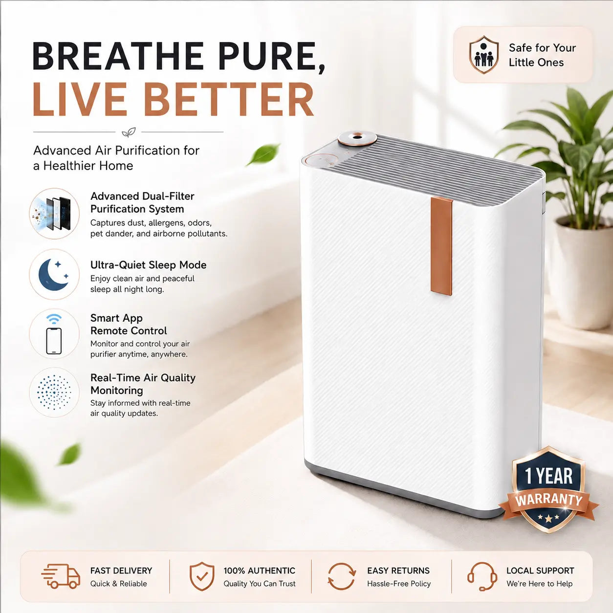 Advanced Dual-Filter Air Purifier