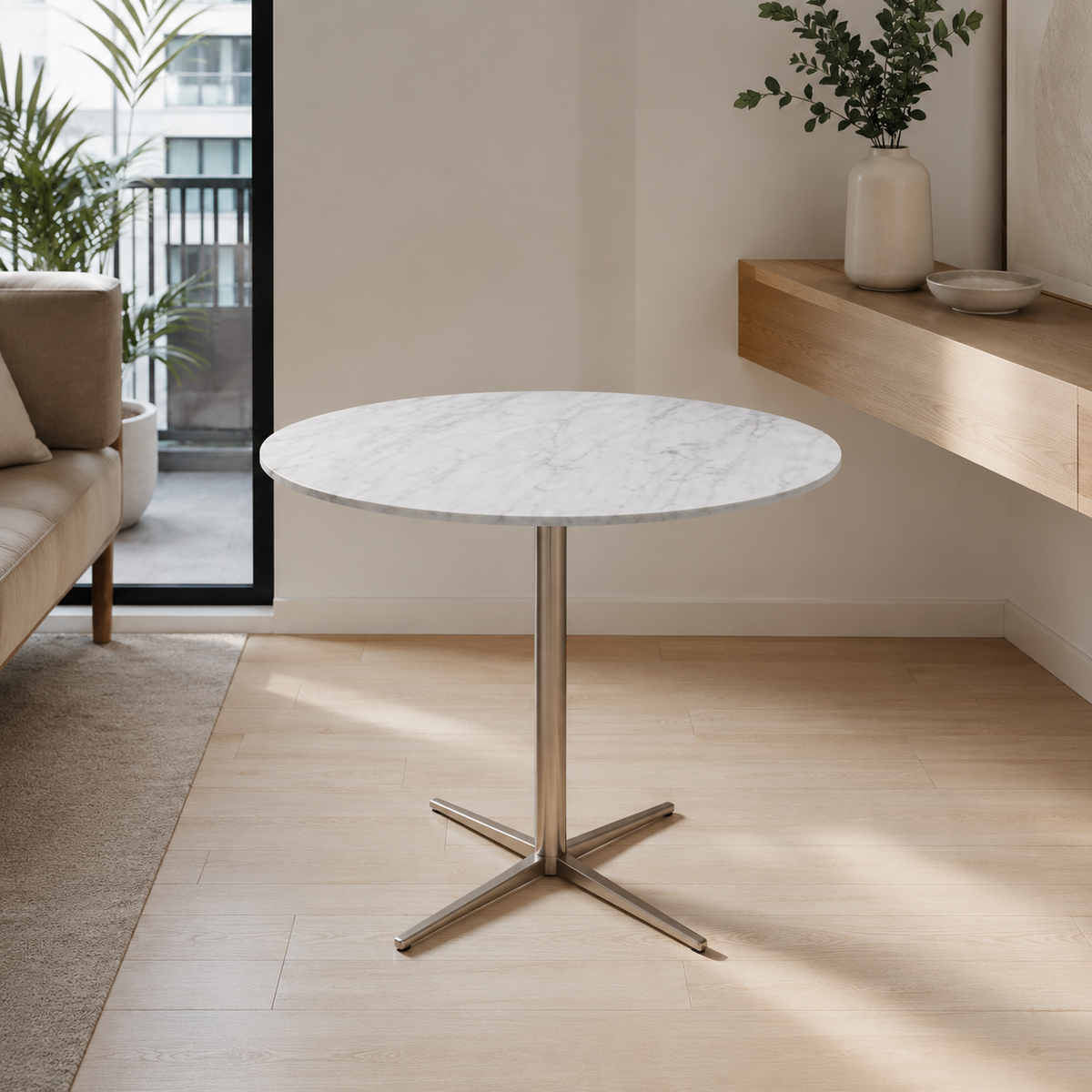 Selvane Round Luxury Stone Side Table