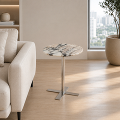 Cavelle Round Luxury Stone Side Table