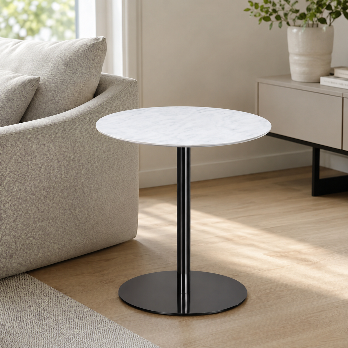 Lunessa Round Luxury Stone Side Table
