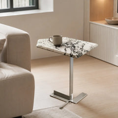 Avenza Geometric Luxury Stone Side Table