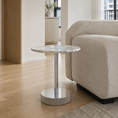 Orlena Round Luxury Stone Side Table