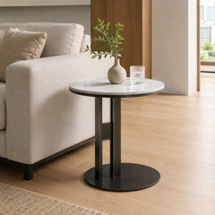 Ravienne Round Luxury Stone Side Table
