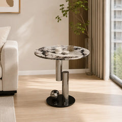 Celestio Luxury Stone Round Side Table