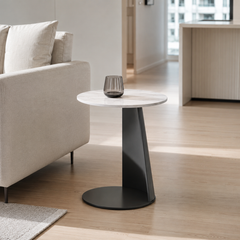 Cervano Luxury Stone Round Side Table