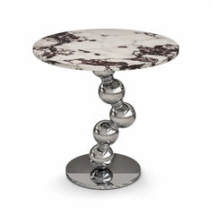 Virellan Luxury Stone Round Side Table