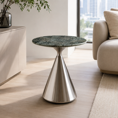 Valtiero Luxury Stone Round Side Table