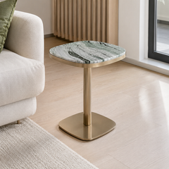 Verdelune Luxury Stone Square Side Table