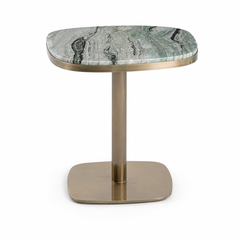 Verdelune Luxury Stone Square Side Table