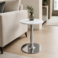 Avelisse Luxury Stone Round Side Table
