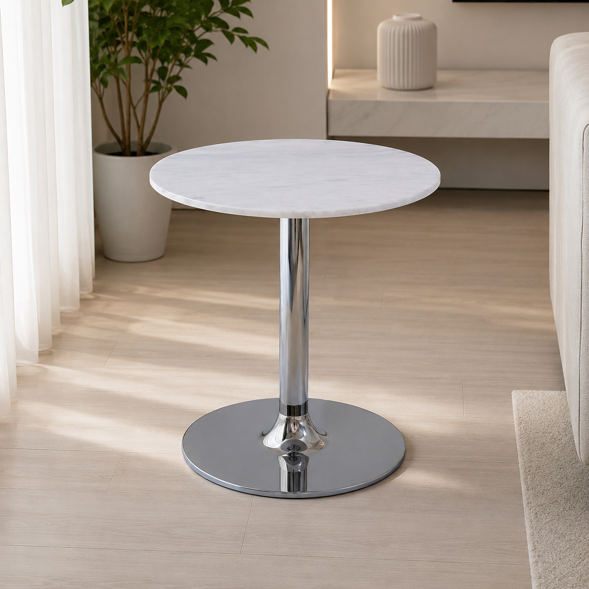 Avelisse Luxury Stone Round Side Table