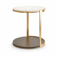 Caldrisse Luxury Stone Round Side Table