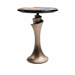 Corvessian Luxury Stone Round Side Table