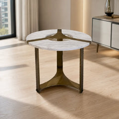 Trevellon Luxury Stone Round Side Table