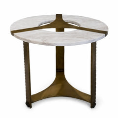 Trevellon Luxury Stone Round Side Table
