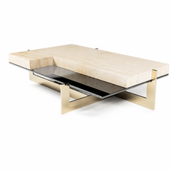 Valerisse Luxury Stone Rectangular Coffee Table