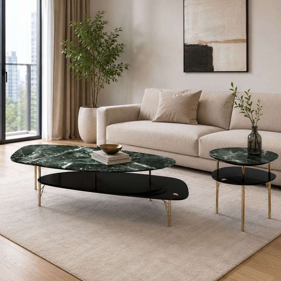 Viridelle Luxury Stone Coffee Table Set
