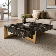 Liquefy Luxury Stone Square Coffee Table