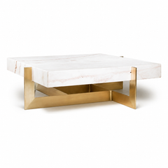 Liquefy Luxury Stone Square Coffee Table